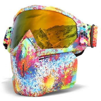 Маска защитная горнолыжная iSpirit для лыж и сноуборда Color Splash (S36456)