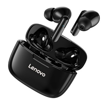 Наушники беспроводные TWS Lenovo XT90 Bluetooth 5.0 с микрофоном и зарядным футляром Оригинал black (TWS 7000)