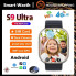 Смартфон-годинник Smart Watch GS37 Ultra 4G Android 2.02 дюйма, 1 ГБ + 16 ГБ 4G нано-SIM передня та задня камера два ремінці 2024 Чорний (2178-01)
